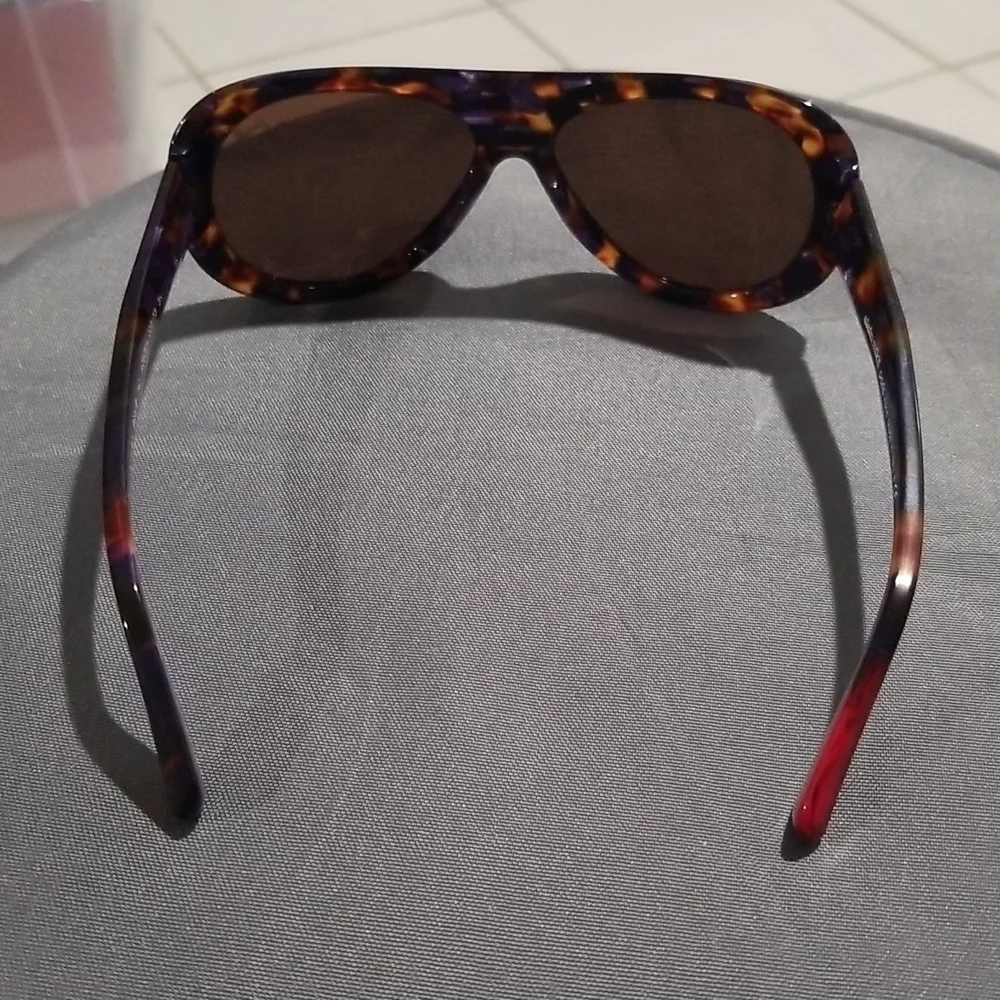 💕ALAIN MIKLI💕 Marmion Sunglasses Aviator Violet Spotted Tortoise Brown Lenses